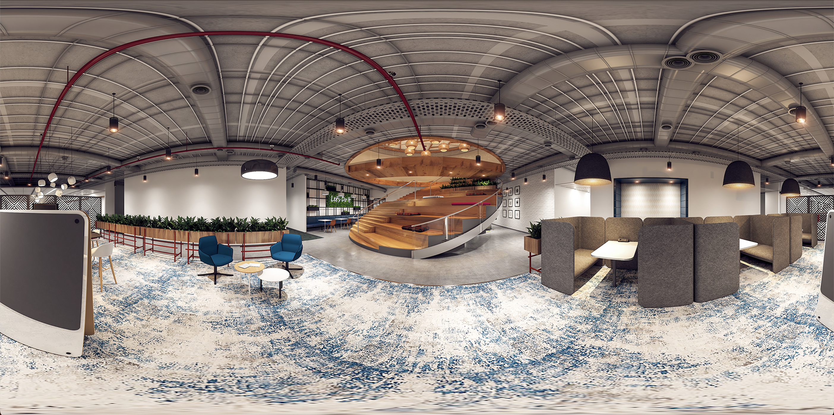 Stairs 3D 360 Degree view, Animation